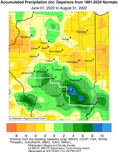 August and Summer Season Climate Summary